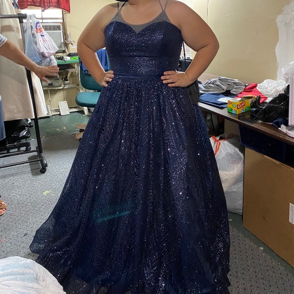 Navy Blue Dress - Picture 3 of 4